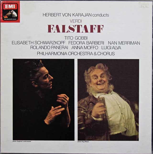 カラヤンのヴェルディ/「ファルスタッフ」全曲　英EMI　3709　LP レコード