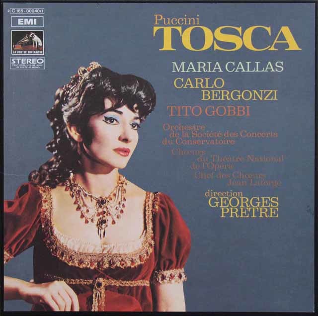 カラス&プレートルのプッチーニ/「トスカ」全曲　仏EMI　3142　LP レコード