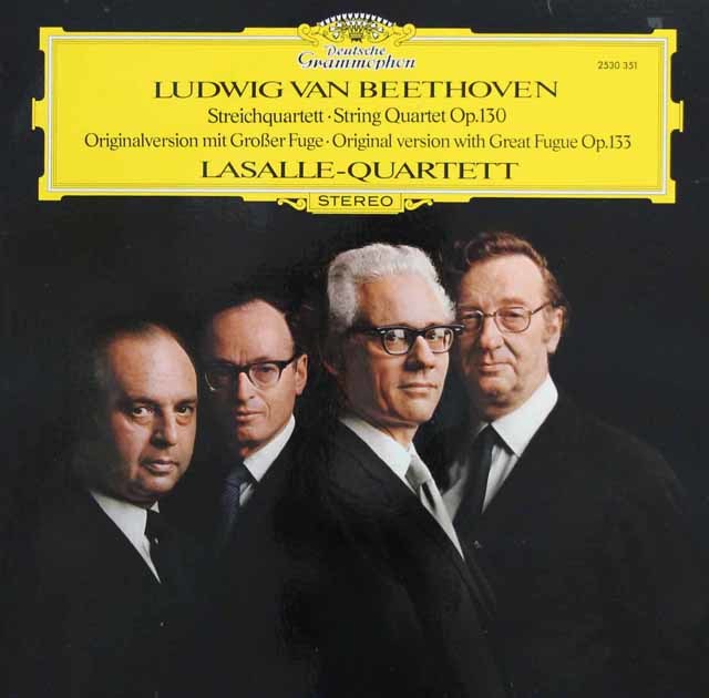 ラサール四重奏団のベートーヴェン/弦楽四重奏曲第13番　独DGG　3709　LP レコード