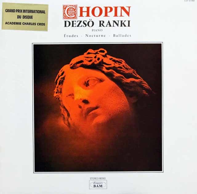 ラーンキのショパン/12の練習曲 作品10ほか　仏BAM　3710　LP レコード