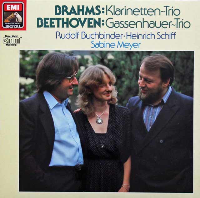 ブッフビンダー、シフ、マイヤーのブラームス、ベートーヴェン/クラリネット三重奏集　独EMI　3710　LP レコード