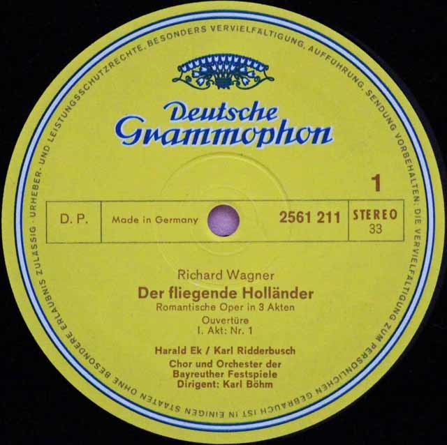 LP レコード ベームのワーグナー/さまよえるオランダ人 独DGG 3143