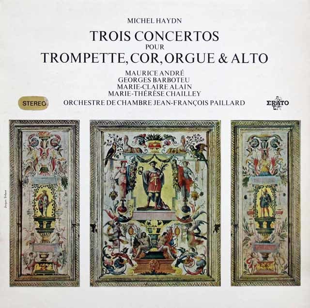 アンドレ、バルボトゥ、シャイエ、アラン&パイヤールのM.ハイドン/協奏曲集　仏ERATO　3144　LP レコード