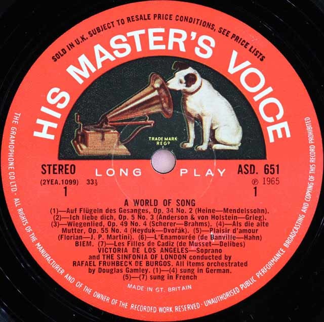 LP レコード ロス・アンヘレスの名歌曲の世界 英EMI 3145