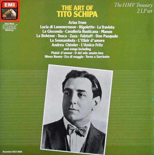 ティート・スキーパのオペラ・アリア集　英EMI　3711　LP レコード