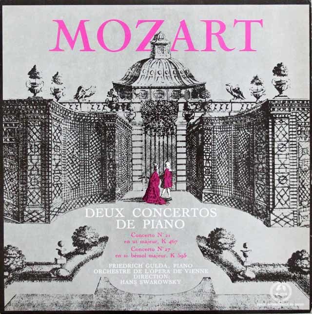 グルダのモーツァルト/ピアノ協奏曲第21&27番  仏Guilde du Disque  3201　LP レコード
