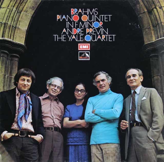 【オリジナル盤】　プレヴィン、イェール四重奏団のブラームス/ピアノ五重奏曲　英EMI　3712　LP レコード