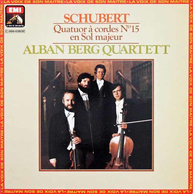 アルバン・ベルク四重奏団のシューベルト/弦楽四重奏曲第15番　仏EMI（VSM）　3598　LP レコード