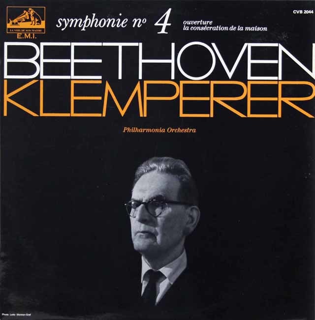 クレンペラーのベートーヴェン/交響曲第4番ほか　仏EMI　3712　LP レコード