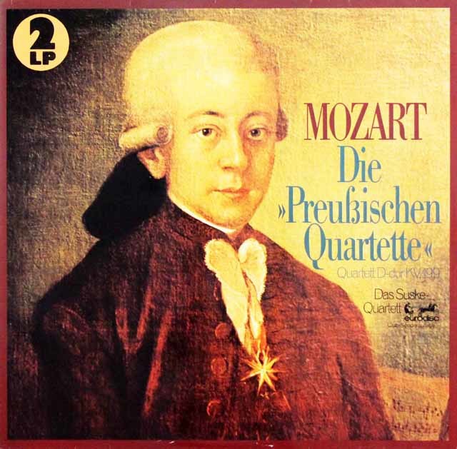 ズスケ四重奏団のモーツァルト/プロシャ王四重奏曲集ほか　独eurodisc　3712　LP レコード