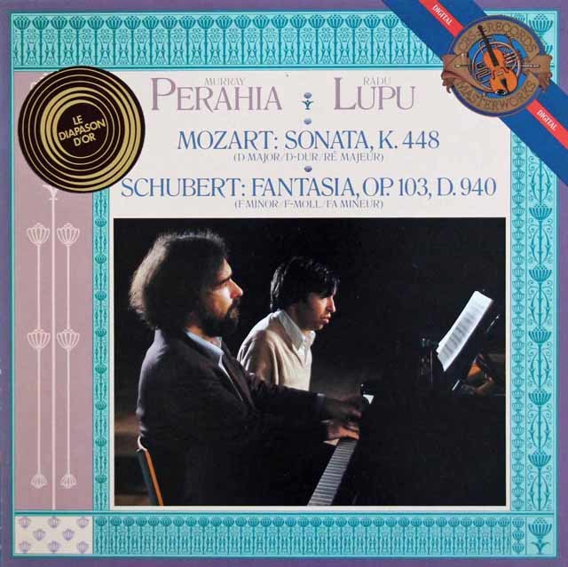 ペライア、ルプーのモーツァルト/2台のピアノのためのソナタ　蘭CBS　3712　LP レコード