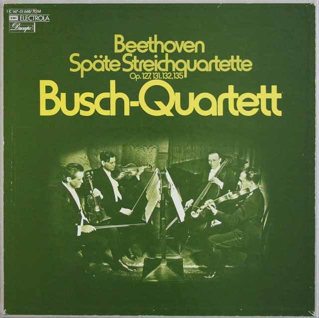 ブッシュ四重奏団のベートーヴェン/後期弦楽四重奏曲集　独EMI　3712　LP レコード