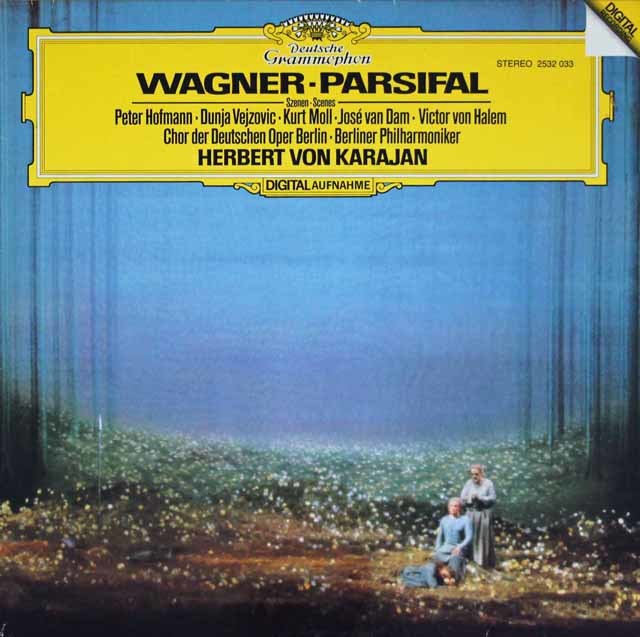 カラヤンのワーグナー/「パルジファル」抜粋　独DGG　3721　LP レコード