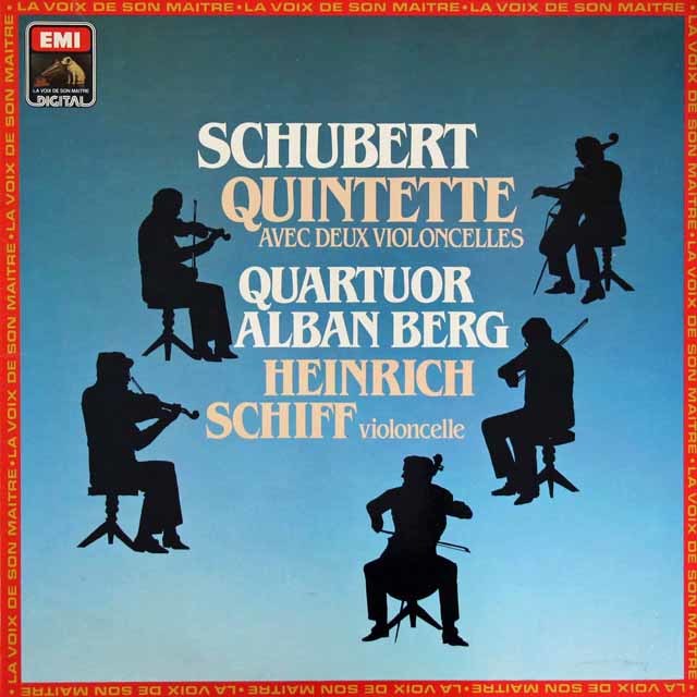 アルバン・ベルク四重奏団、シフのシューベルト/弦楽五重奏曲　仏EMI　3510　LP レコード