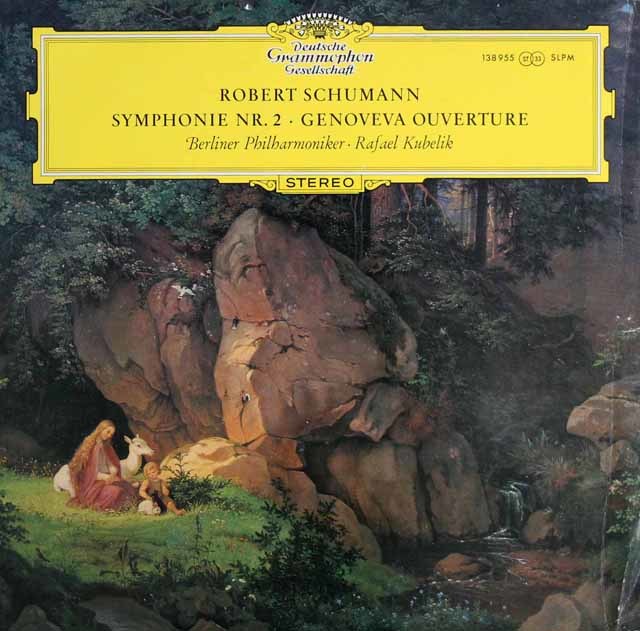 【独最初期盤】　クーベリックのシューマン/交響曲第2番&「ゲノフェーファ」序曲  独DGG　3209　LP レコード