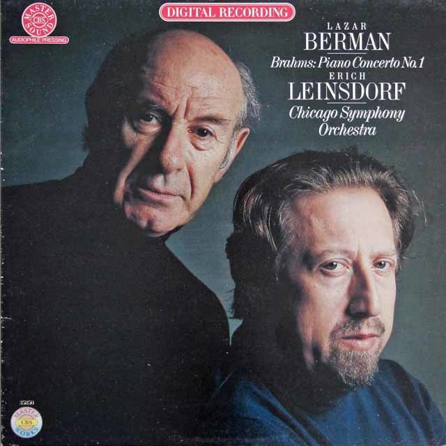 ベルマン、ラインスドルフのブラームス/ピアノ協奏曲第1番　独CBS　3722　LP レコード