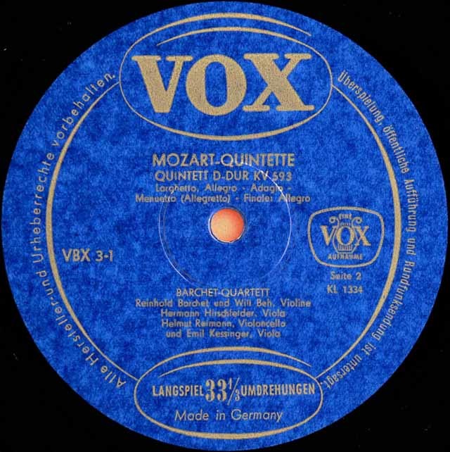 バルヒェット弦楽四重奏団のモーツァルト弦楽四重奏曲集 LP レコード バルヒェット四重奏団のモーツァルト/弦楽四重奏曲