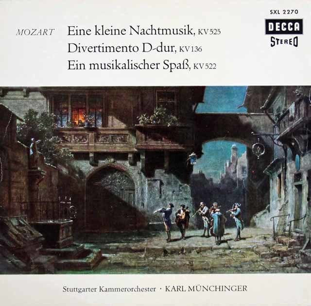 ミュンヒンガーのモーツァルト/「アイネ・クライネ・ナハトムジーク」ほか　独DECCA　3722　LP レコード