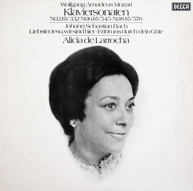 ラローチャのモーツァルト/ピアノソナタ第12,16&18番ほか　独DECCA　3211　LP レコード