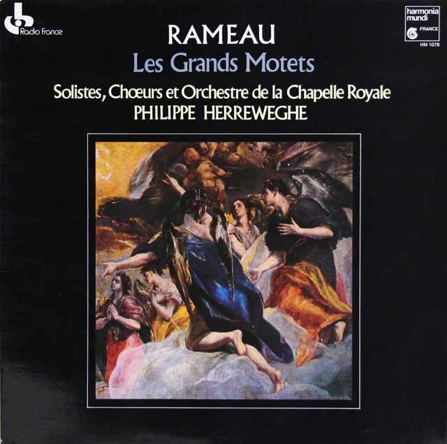 ヘレヴェッヘのラモー/グラン・モテ集　仏HM　3596　LP レコード