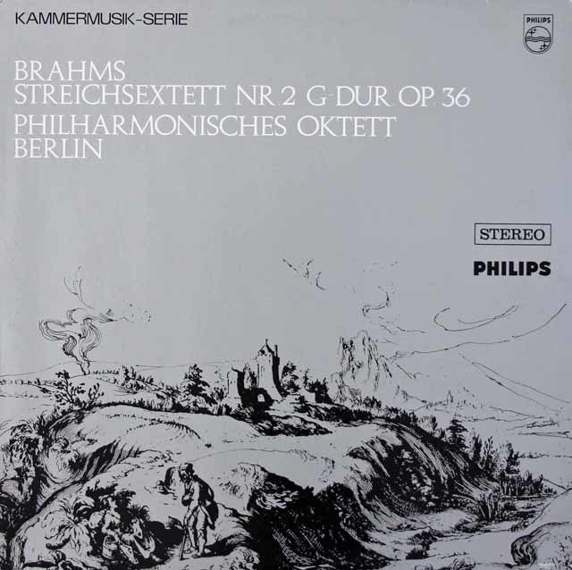 ベルリンフィル八重奏団のブラームス/弦楽六重奏曲第2番　蘭PHILIPS　3513　LP レコード