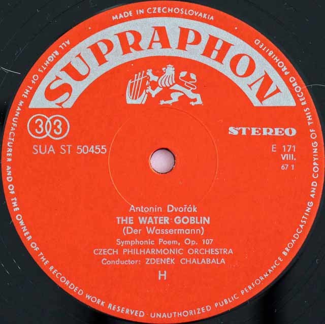 LP レコード ハラバラのドヴォルザーク/交響詩「水の精」ほか チェコ