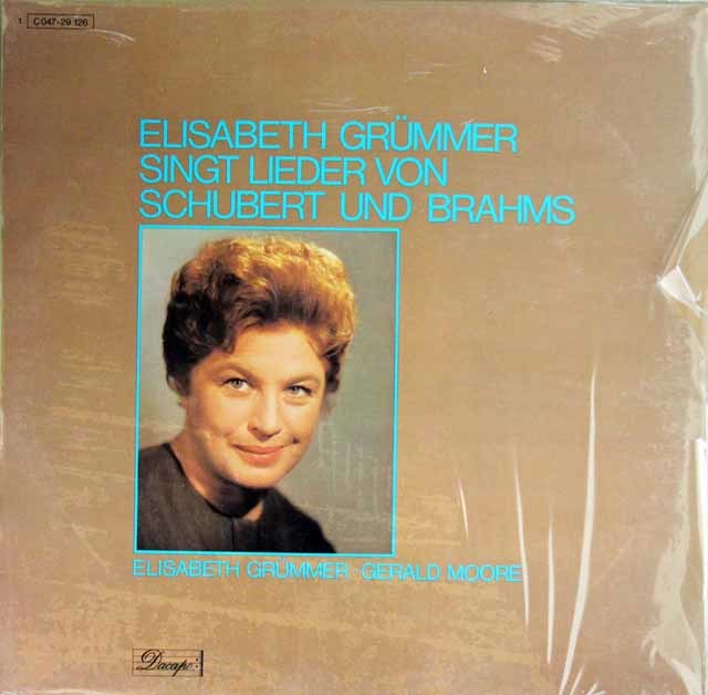 【未開封】　グリュンマーのシューベルト、ブラームス/歌曲集　独Dacapo（EMI）　3724　LP レコード