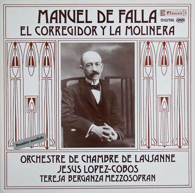 ベルガンサ、ロペス＝コボスのファリャ/「お代官様と粉屋の女房」　スイスClaves　3724　LP レコード