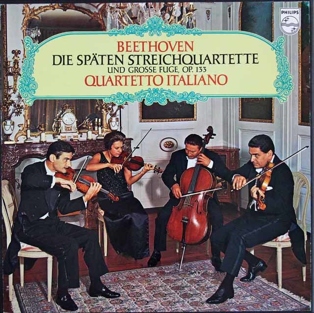 イタリア四重奏団のベートーヴェン/後期弦楽四重奏曲集　蘭PHILIPS　3724　LP レコード