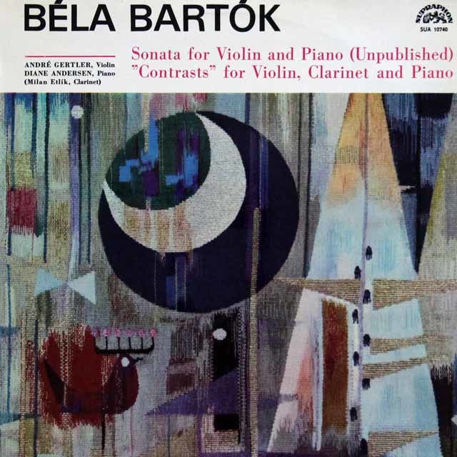 ジェルトレルのバルトーク/ヴァイオリンとピアノのためのソナタ 　チェコSUPRAPHON　3725　LP レコード