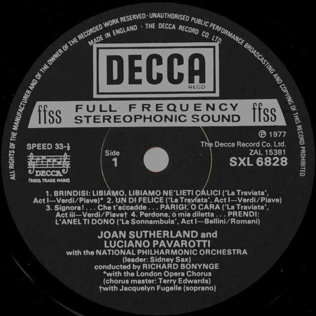 LP レコード オリジナル盤 サザーランド、パヴァロッティのオペラ