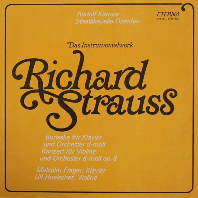 ウルフ・ヘルシャー、ケンペのR.シュトラウス/ヴァイオリン協奏曲ほか　独ETERNA　3725　LP レコード