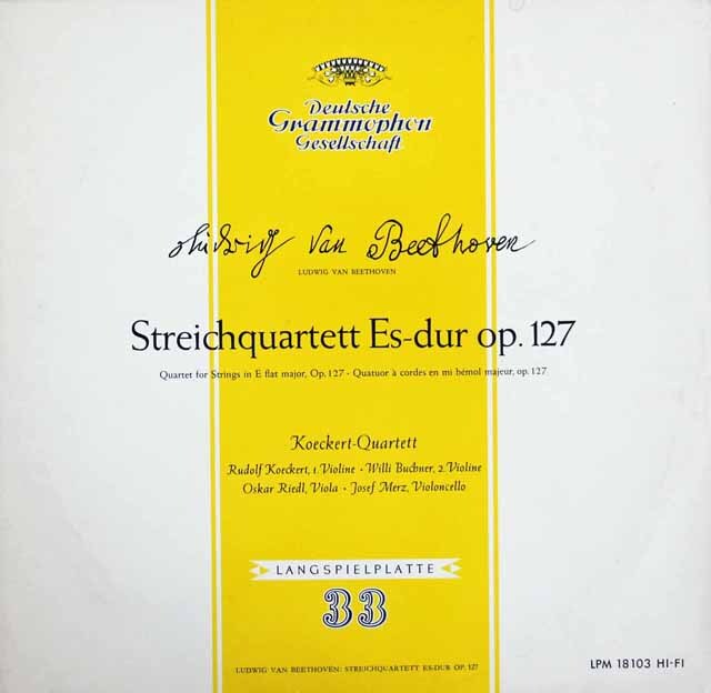 ケッケルト四重奏団のベートーヴェン/弦楽四重奏曲第12番　独DGG　3522　LP レコード