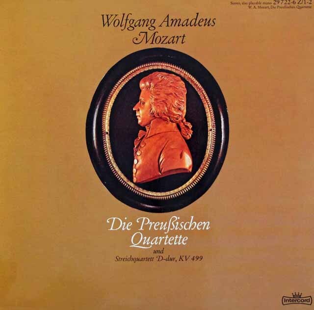 LP レコード メロス四重奏団のモーツァルト/弦楽四重奏曲「プロシア王