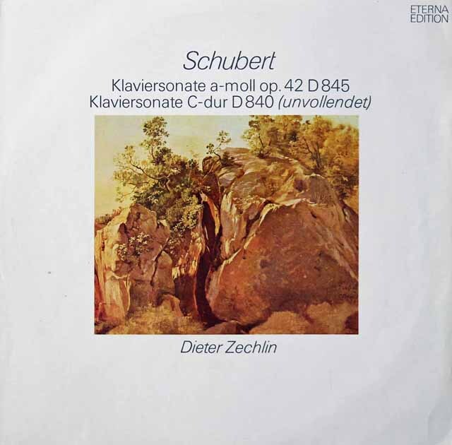 ツェヒリンのシューベルト/ピアノソナタ第15番「レリーク」、16番　独ETERNA　3730　LP レコード