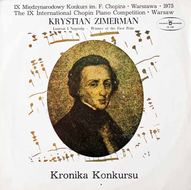 ツィンマーマンの1975年ショパン・コンクール優勝者演奏　ポーランドMuza　3222　LP レコード