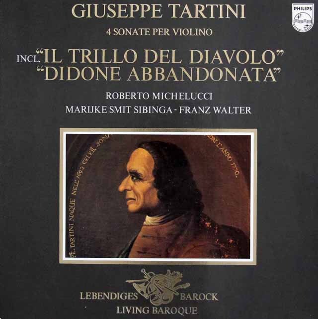 ミケルッチらのタルティーニ/ヴァイオリンソナタ「悪魔のトリル」ほか　蘭PHILIPS　3706　LP レコード
