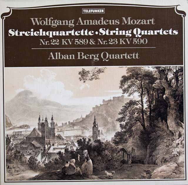 アルバン・ベルク四重奏団のモーツァルト/弦楽四重奏曲第22、23番　独TELEFUNKEN　3591　LP レコード