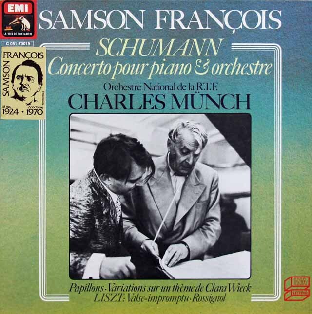 フランソワ&ミュンシュのシューマン/ピアノ協奏曲ほか音楽祭ライヴ録音集　仏EMI(VSM)　3227　LP レコード