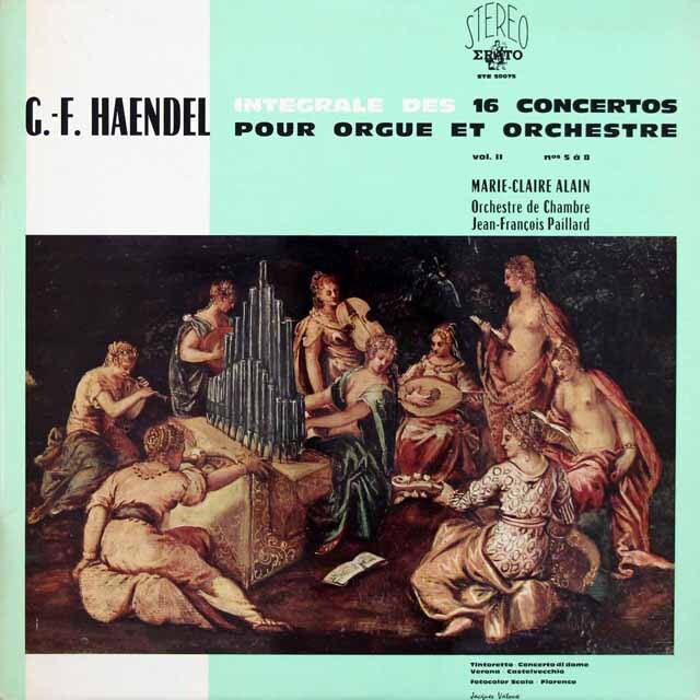 アラン、パイヤールのヘンデル/オルガン協奏曲集 仏ERATO 3706 LP レコード