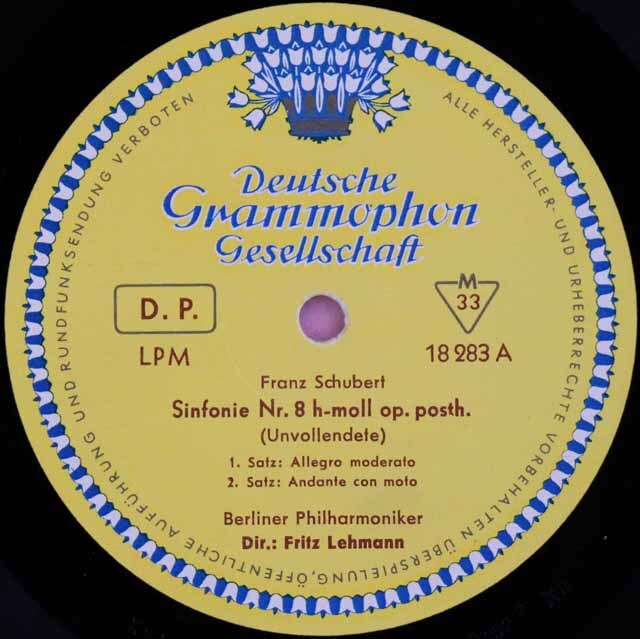 LP レコード フルトヴェングラーのシューベルト/交響曲第8番「未完成