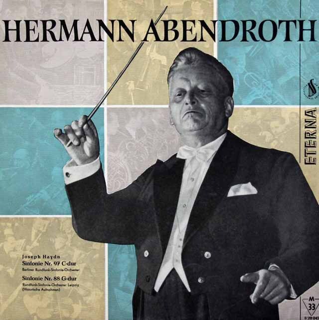 【独最初期盤】　アーベントロートのハイドン/交響曲第97、88番　独ETERNA　3707　LP レコード