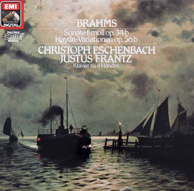 エッシェンバッハ、フランツのブラームス/2台のピアノのためのソナタ　独EMI　3707　LP レコード