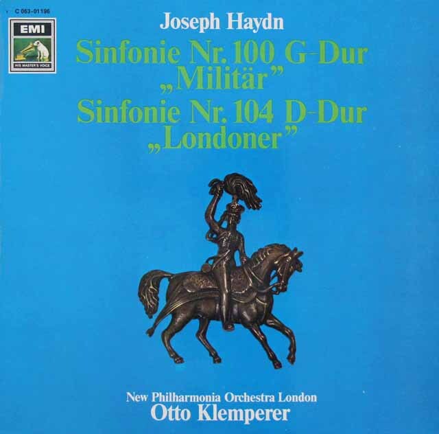 クレンペラーのハイドン/「軍隊」 、 「ロンドン」　独EMI　3707　LP レコード