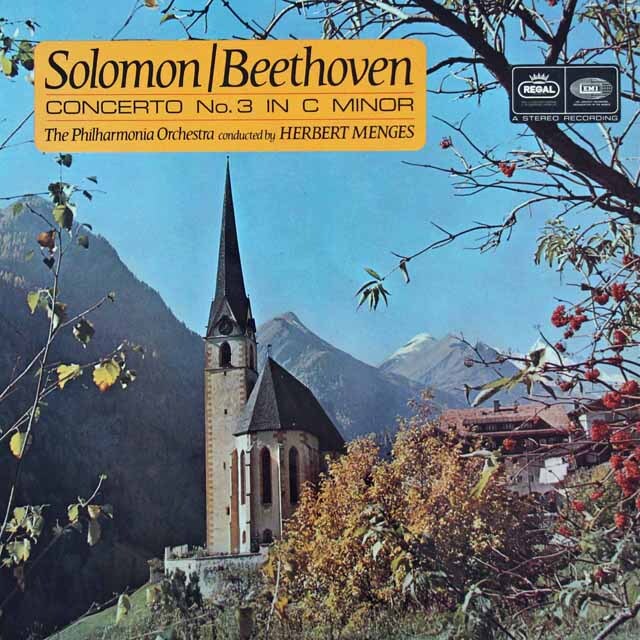ソロモンのベートーヴェン/ピアノ協奏曲 第3番ほか　英EMI　3707　LP レコード