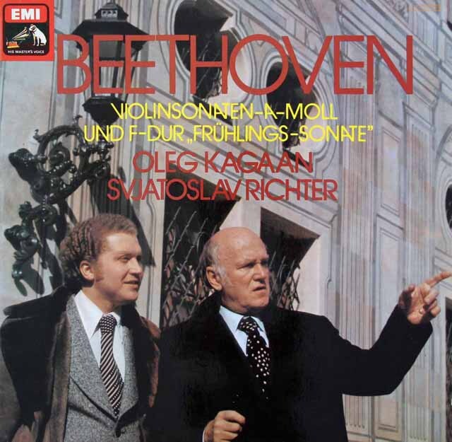 カガン、リヒテルのベートーヴェン/ヴァイオリンソナタ「春」ほか　独EMI　3746　LP レコード