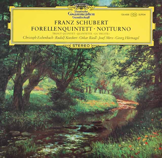 エッシェンバッハ、ケッケルト四重奏団のシューベルト/「ます」　独DGG　3746　LP レコード