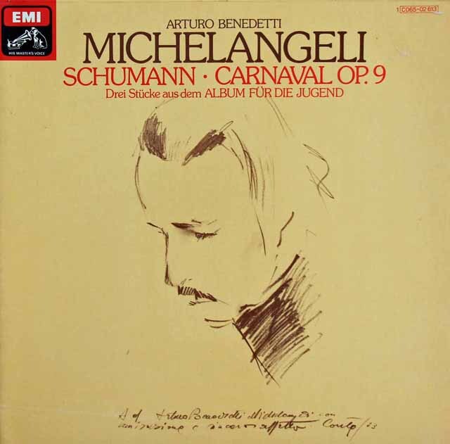 【独最初期盤】ミケランジェリのシューマン/「謝肉祭」ほか　独EMI　3801　LP レコード