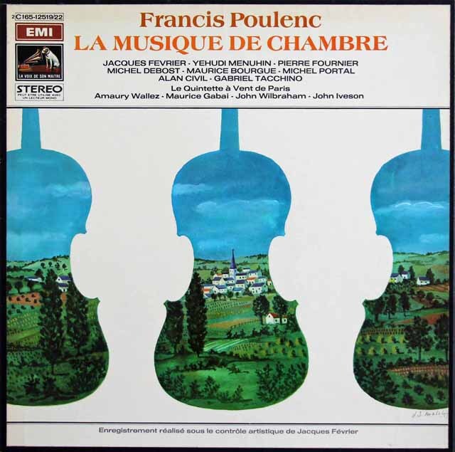 メニューイン、フルニエ、シヴィル、タッキーノらのプーランク/室内楽曲集　仏EMI（VSM）　3801　LP レコード