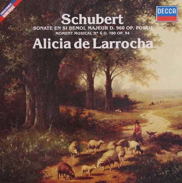 ラローチャのシューベルト/ピアノソナタ第21番ほか　仏DECCA　3801　LP レコード